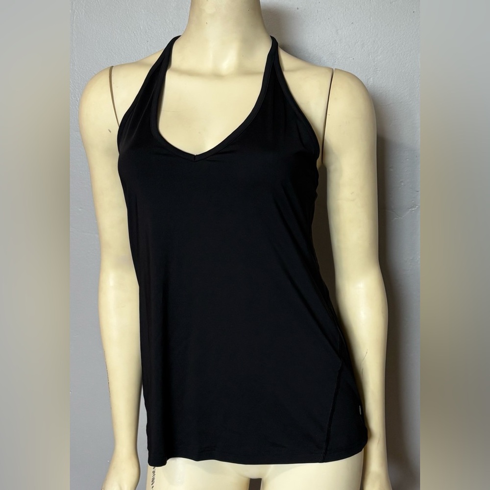 Lululemon Black Racerback Running Tank w/ Sheer Back Panel Sz 6
